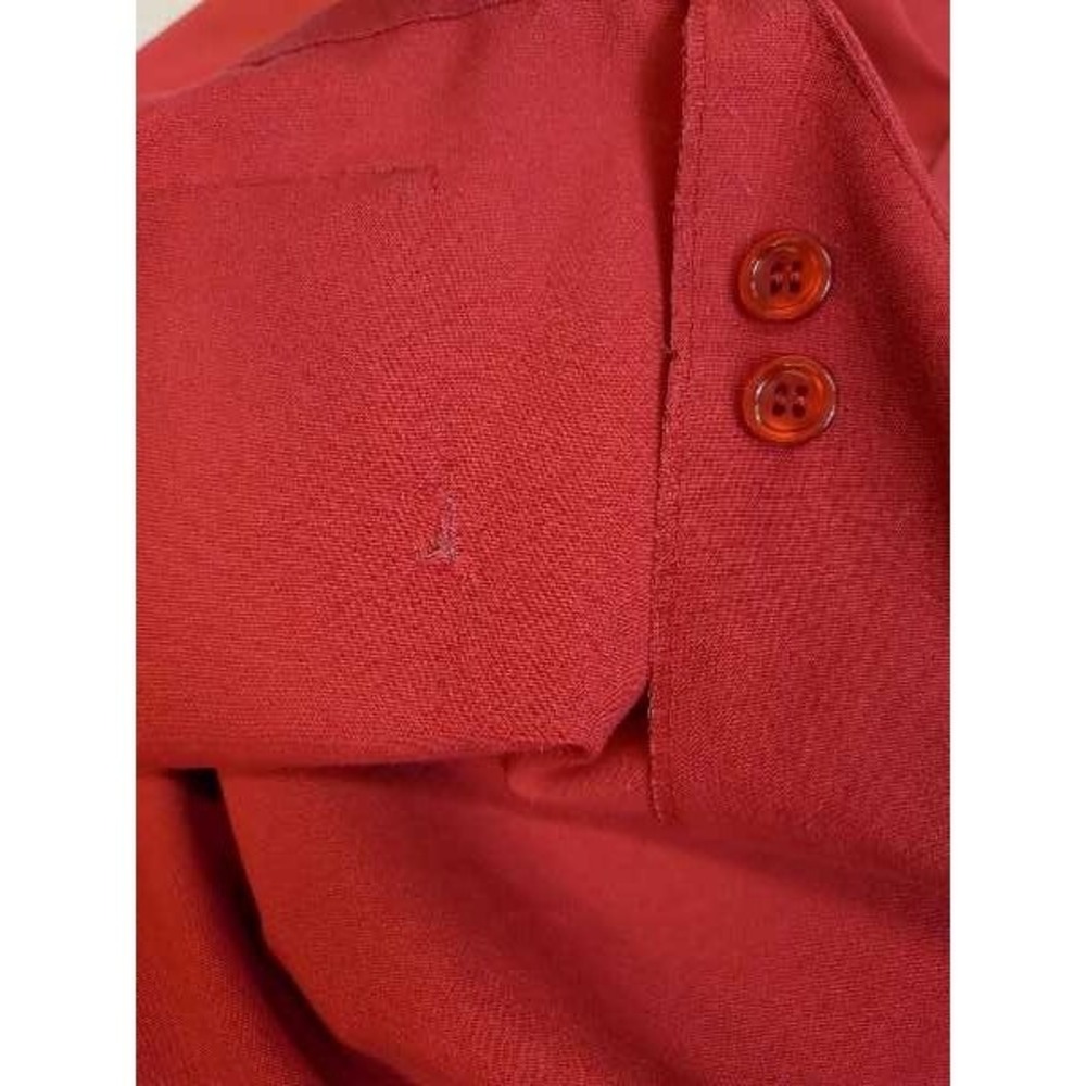 Todd Red Kmart Logo Vest Size 1X V-Neck Button Front Sleeveless Gingham - Picture 11 of 12
